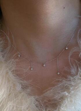 2026流苏锆石项链高级感轻奢小众精致百搭锁骨链女新款气质颈链