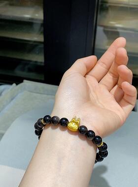 2026银耀石搭配拉布布手串男女款高级感简约百搭手工串珠手链饰品