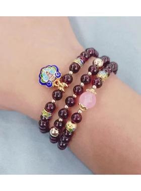 2025镀金饰 鎏金鎏金烧蓝DIY配件 景泰蓝掐丝小如意手串吊件挂件