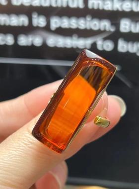 2025新款血珀戒指 女款红色琥珀手环 长方大戒面 节生日礼物欧洲