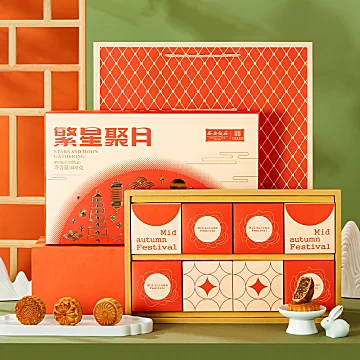 【西安饭庄】月来越好月饼礼盒8饼6味[24元优惠券]-寻折猪