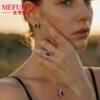 Moissanite 925 silver cultured gemstone jewelry set
