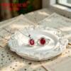 Moissanite 925 silver cultured gemstone jewelry set