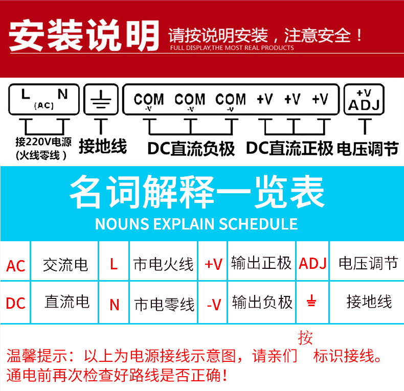 包邮24V2A开关电源S-50W-24直流DC12v5A 12V60W稳压器24V2A变压器