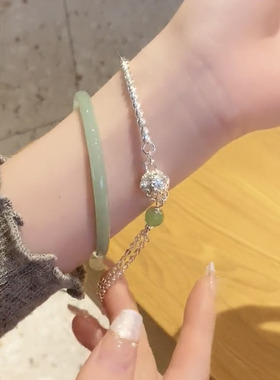 设计感一步一响铃铛流苏手镯女