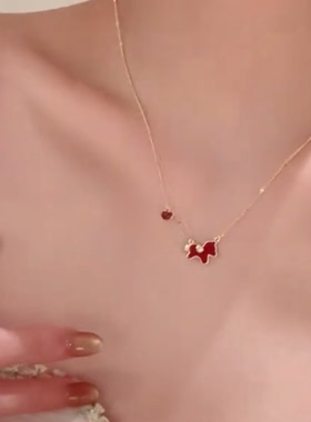 红色滴油马上有钱项链女