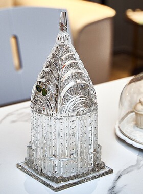 捷克BOHEMIA水晶玻璃糖果罐储物罐子家居糖缸房型装饰摆件首饰盒