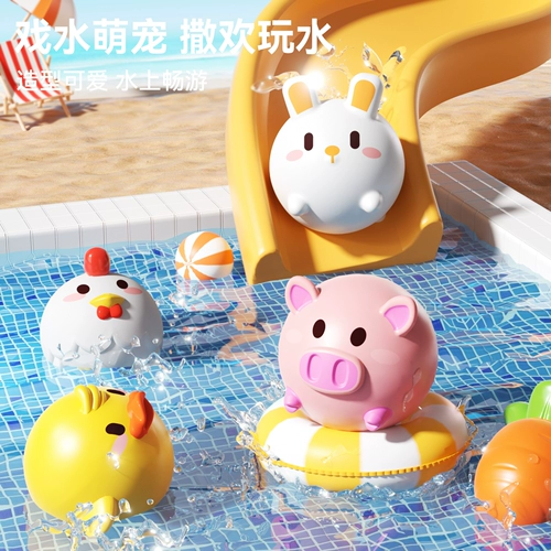 B.Duck, детская игрушка для игр в воде для ванны, светящееся средство детской гигиены, комплект, утка