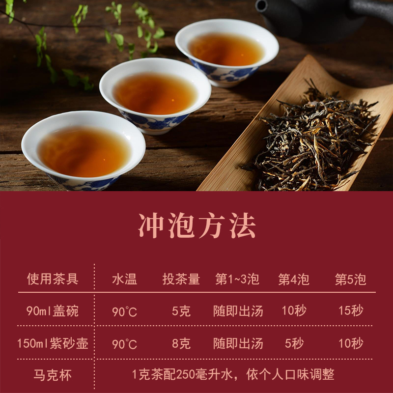 英德红茶1959旗山正红英红九号一级工夫浓香型茶叶口粮茶袋装100g - 图2