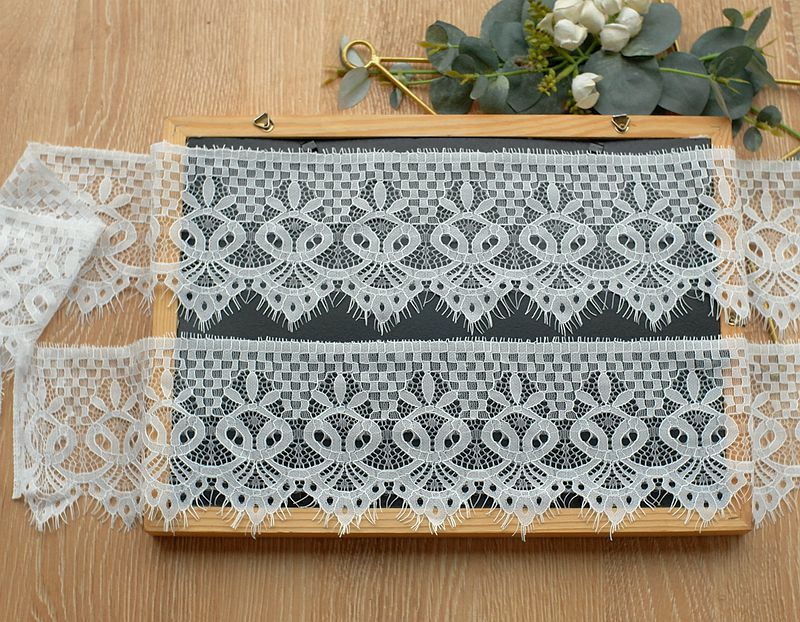 3米无弹网纱刺绣蕾丝花边宽diy手工装饰裙边袖子拼接服装辅料材料 - 图2
