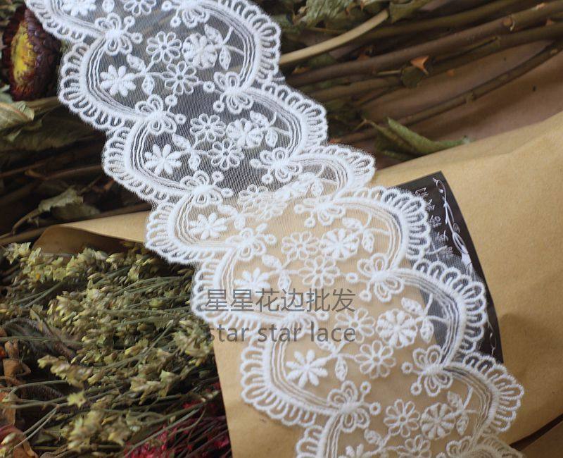 宽8cm双边网纱蕾丝刺绣花边辅料diy头饰服装婚纱童装家纺布艺布料,淘宝优惠券,粉丝福利购,淘宝优惠卷