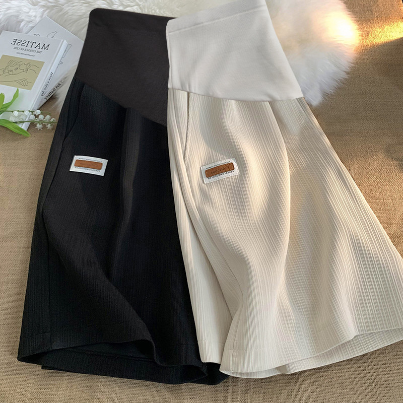 孕妇裤夏季外穿冰丝裤高腰托腹短裤 活力象母婴孕妇打底裤