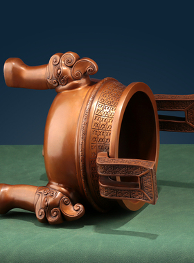 紫铜楚大鼎摆件公司开业装饰礼品