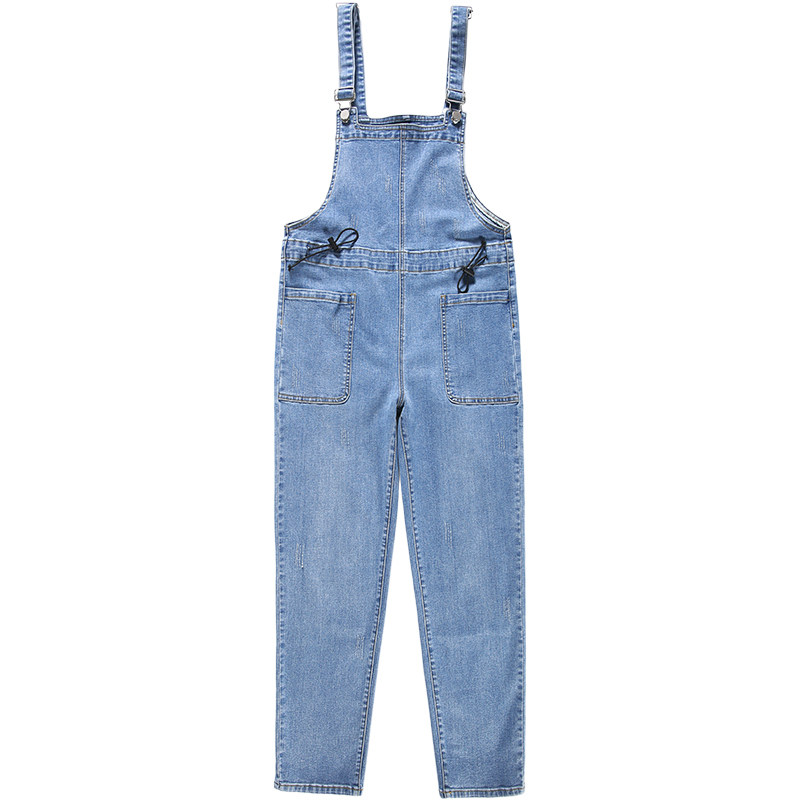 加长孕妇背带裤2022新款大码牛仔裤 翎露孕妇背带裤