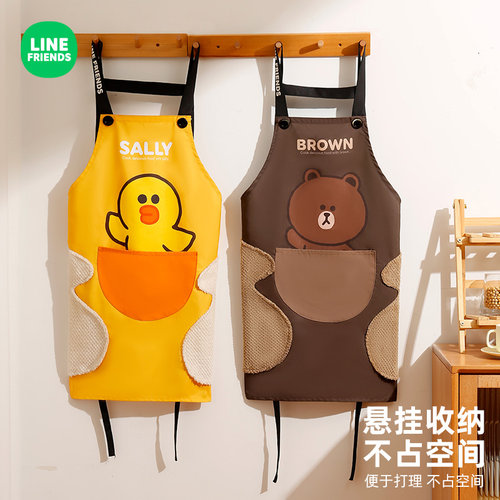 擦手围裙厨房家用2025新款防水溅防油做饭工作服女围腰餐饮薄款 - 图1