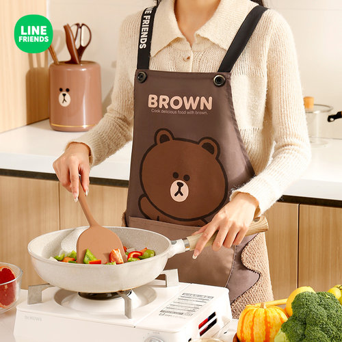 擦手围裙厨房家用2025新款防水溅防油做饭工作服女围腰餐饮薄款 - 图0