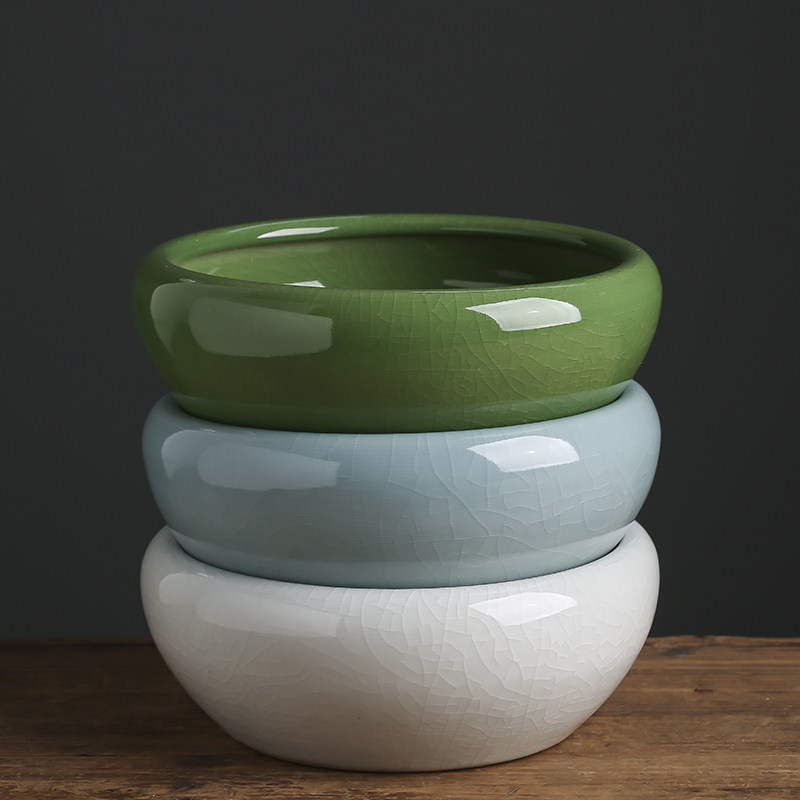 景德镇陶瓷鱼缸大号桌面养金鱼缸乌龟缸碗莲睡莲盆荷花缸植物花盆,淘宝优惠券,粉丝福利购,淘宝优惠卷