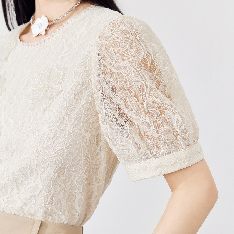  秋水伊人outlet店蕾丝衫/雪纺衫