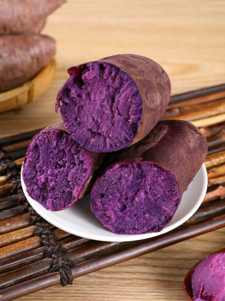 新鲜紫罗兰农家蜜薯沙地薯板栗红薯 薯根香番薯