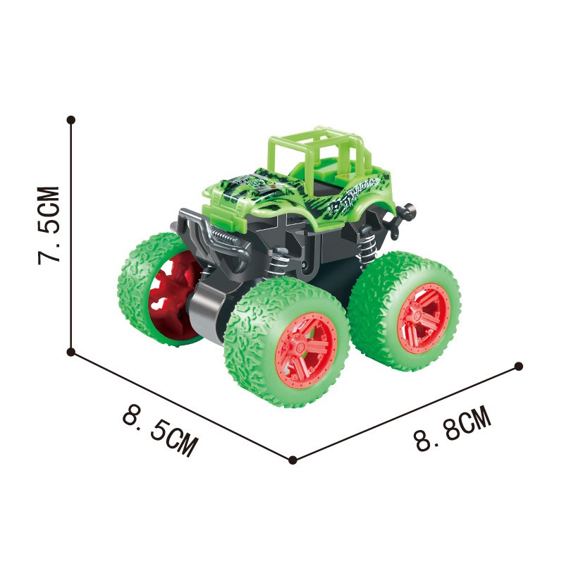 惯性四驱越野车儿童玩具车男孩女孩模型车耐摔防撞大轮特技小汽车 - 图2