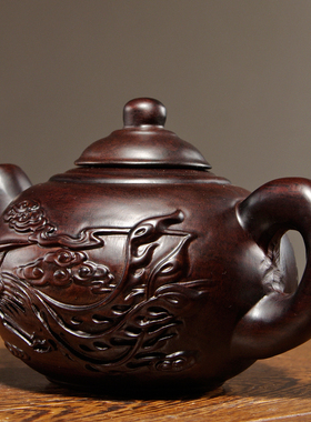 黑檀木龙凤呈祥家居客厅工艺品