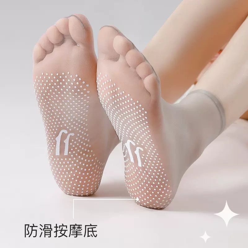 浪莎丝袜女夏季薄款防勾丝隐形透明耐磨肉色防滑袜水晶丝女士短袜_浪莎优品体验店_女士内衣/男士内衣/家居服-第3张图片-提都小院