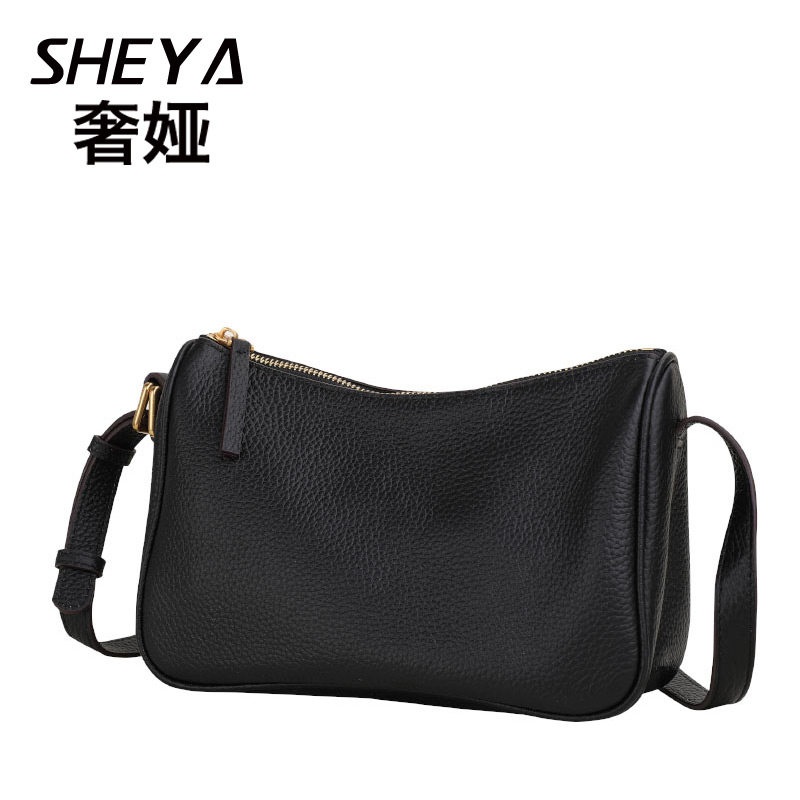 奢娅真皮2022新款复古腋下斜挎小包 奢娅箱包女士包袋