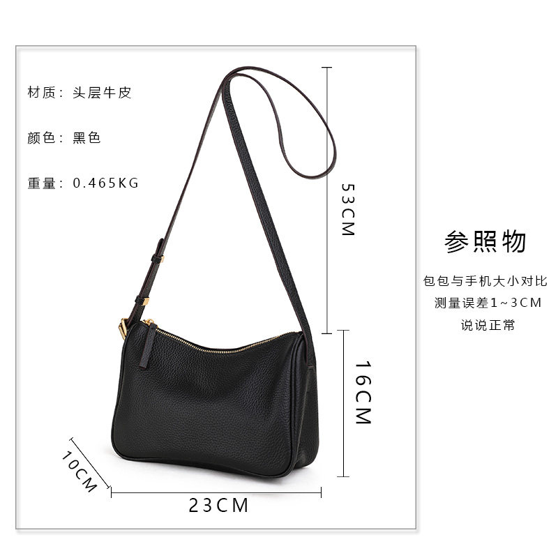 奢娅真皮2022新款复古腋下斜挎小包 奢娅箱包女士包袋