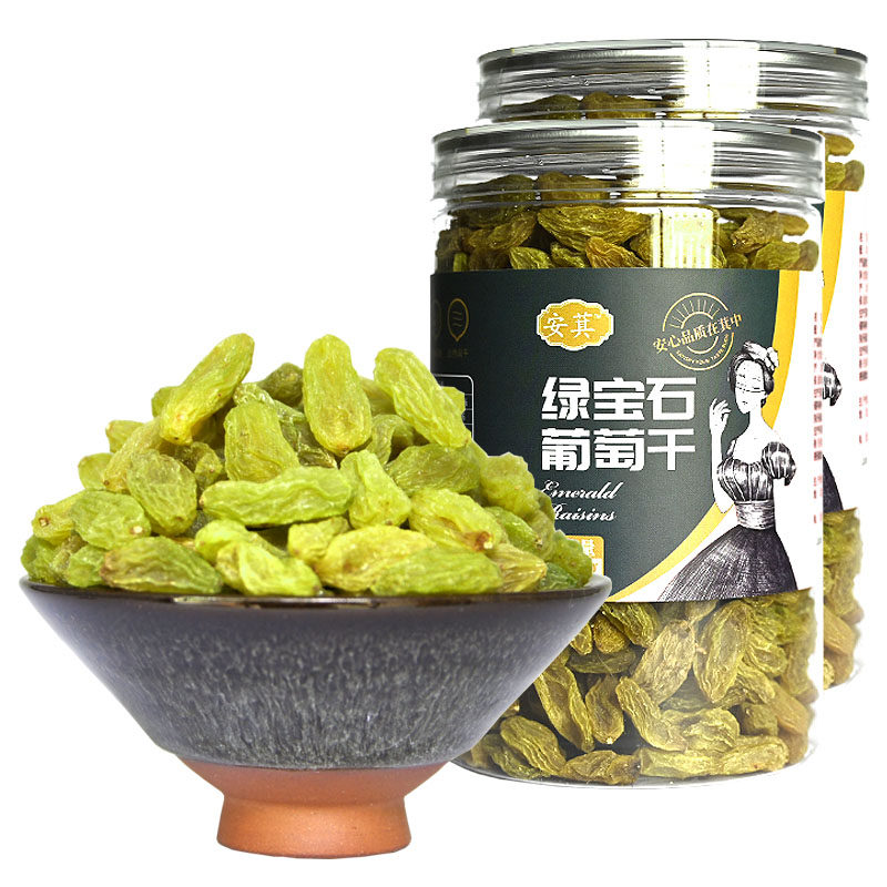 安萁葡萄干新疆特产精选大颗绿宝石 安萁食品葡萄干