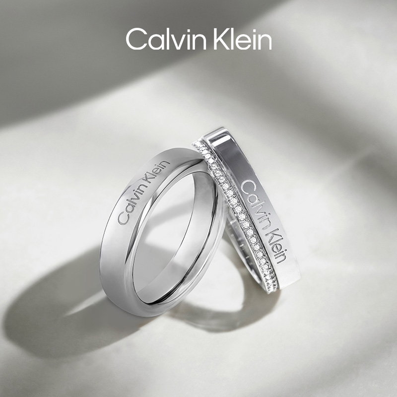 【618】CalvinKlein官方正品CK永恒圆满爱至简情侣款对戒 - 图0