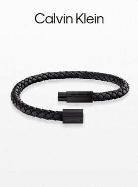 【双11开门红】CalvinKlein官方正品CK男手绳皮革编织皮环送男友