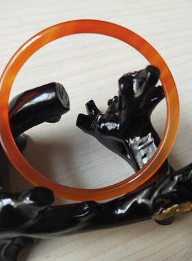 红色玛瑙叮当镯 原色纤纤细镯女饰品手环线绒玉髓细手镯定制