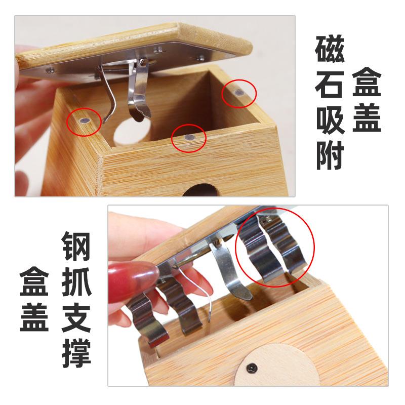 东艾堂竹制艾灸盒磁铁温灸器仪器非实木质艾条盒艾柱单孔多孔灸盒
