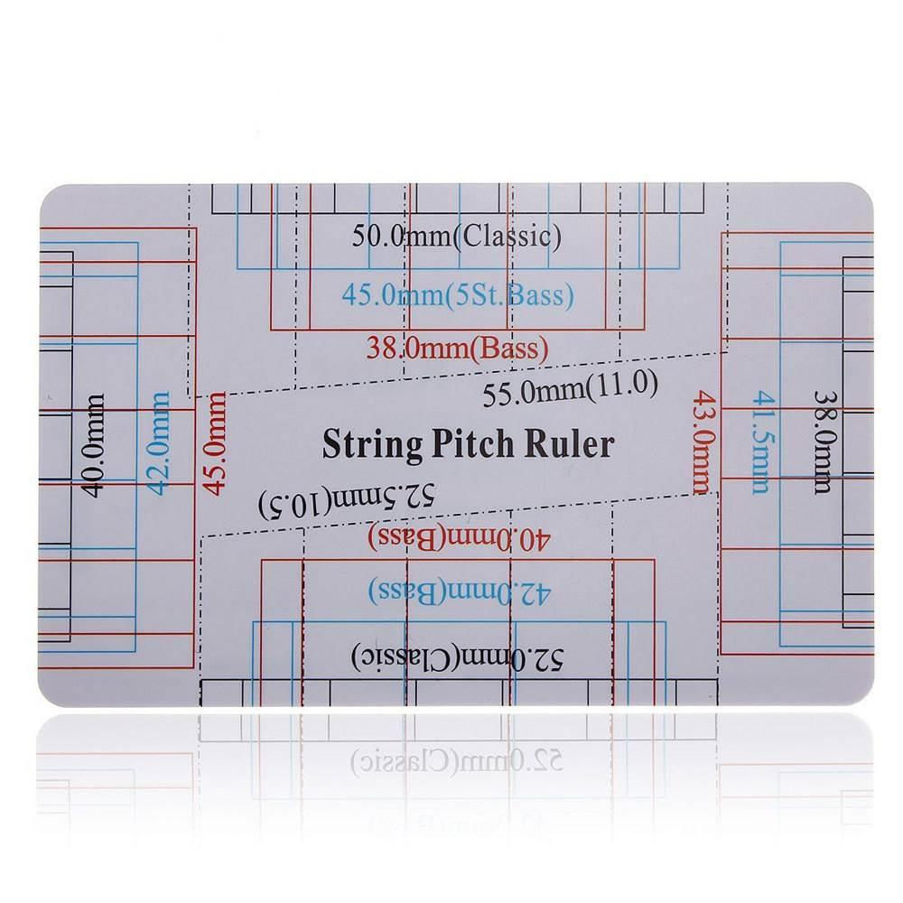 现货弦高数据测量卡尺String Pitch Ruler+Fritz Ruler吉他测量卡 - 图1