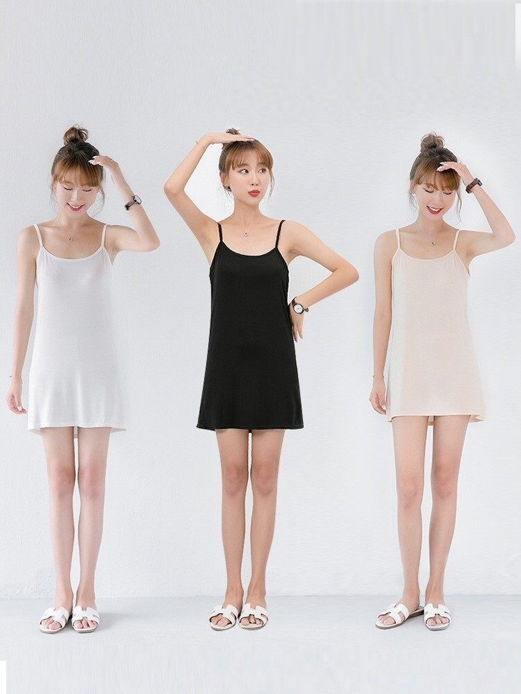 莫代尔睡裙春夏2022新款打底连衣裙 粤仙味睡裙