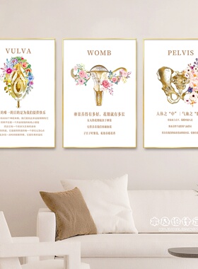 多款私密护理装饰画美容院养生馆墙壁画产康月子中心产后修复挂画