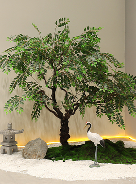 仿真槐花树国槐新中式造型假树