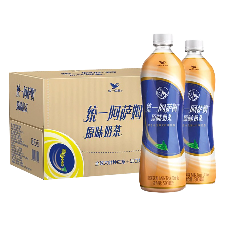 统一阿萨姆奶茶原味白桃观音茉莉奶茶奶茶饮料500ml*15瓶450ml装-图1