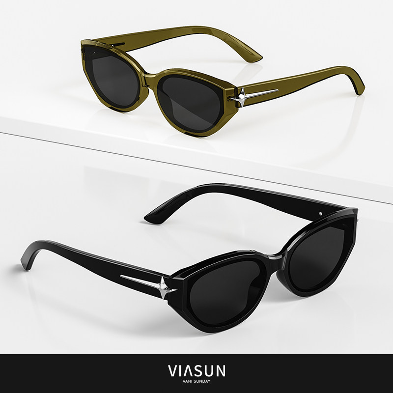 薇尚潮流猫眼墨镜旅游拍照偏光窄框太阳眼镜女素颜神器高级感8065,淘宝优惠券,粉丝福利购,淘宝优惠卷