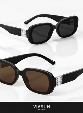 薇尚老钱风窄框墨镜偏光防紫外线