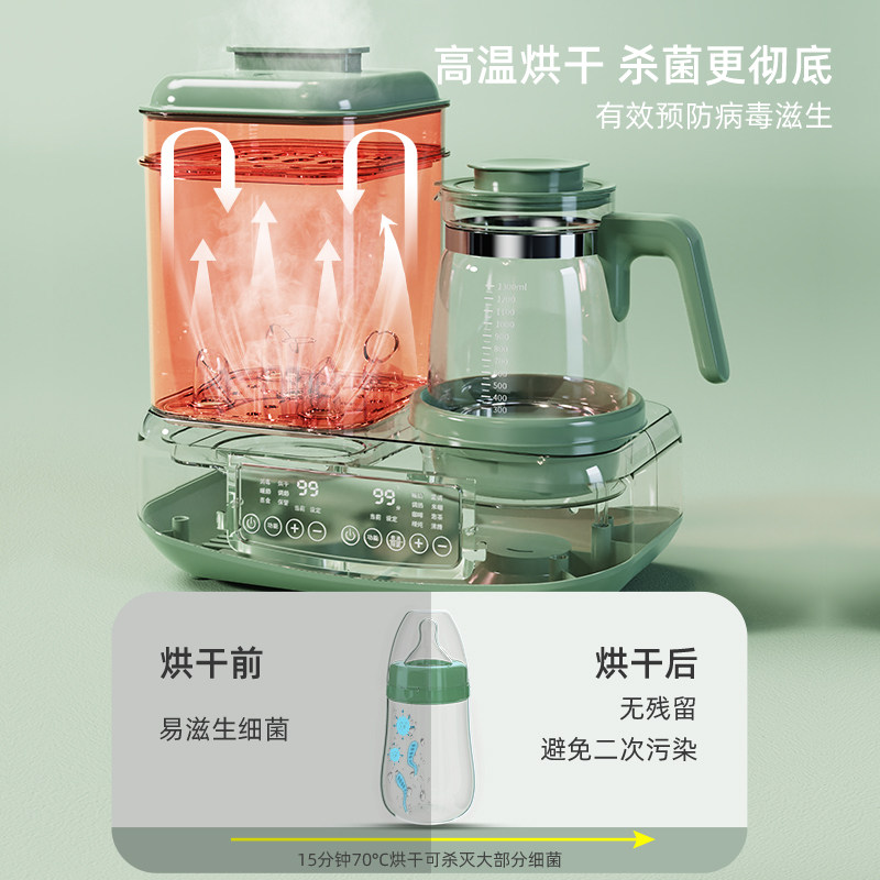 奶瓶消毒器带烘干机三合一宝宝暖奶 奥克斯博盼奶瓶消毒器/消毒锅