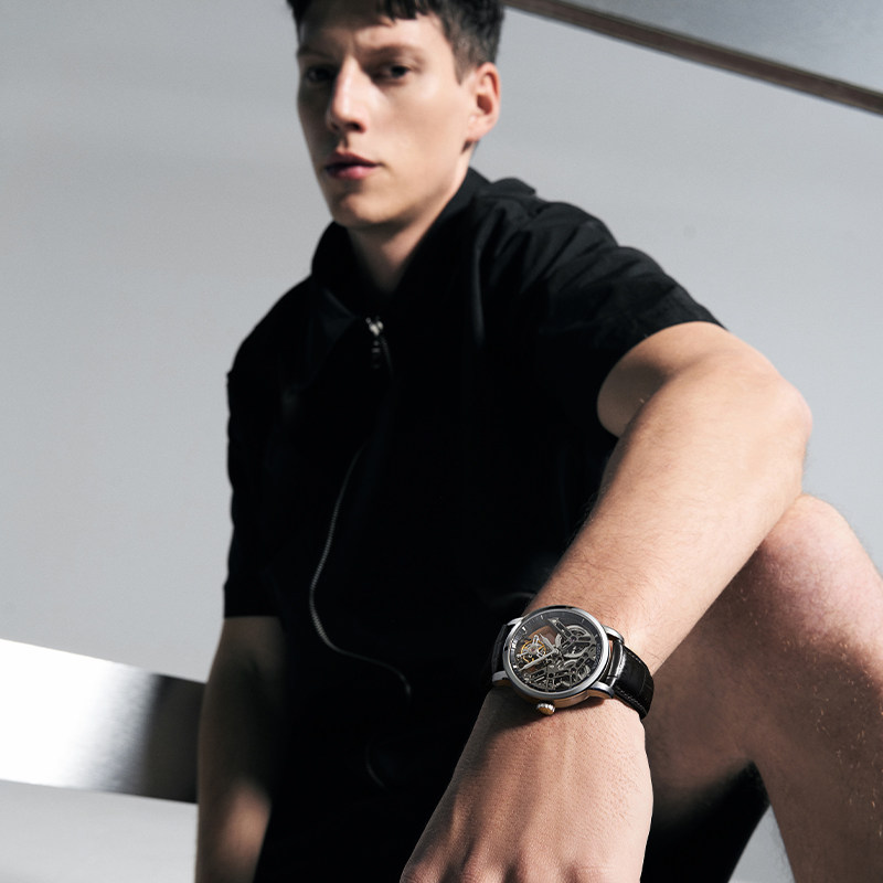 agelocer艾戈勒悬浮式陀飞轮男腕表 agelocer艾戈勒国产腕表