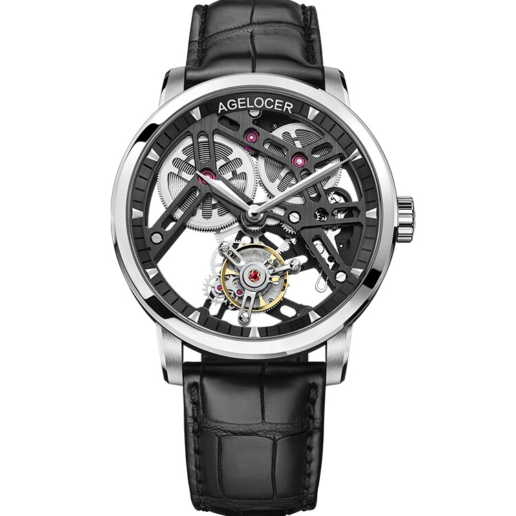 agelocer艾戈勒悬浮式陀飞轮男腕表 agelocer艾戈勒国产腕表