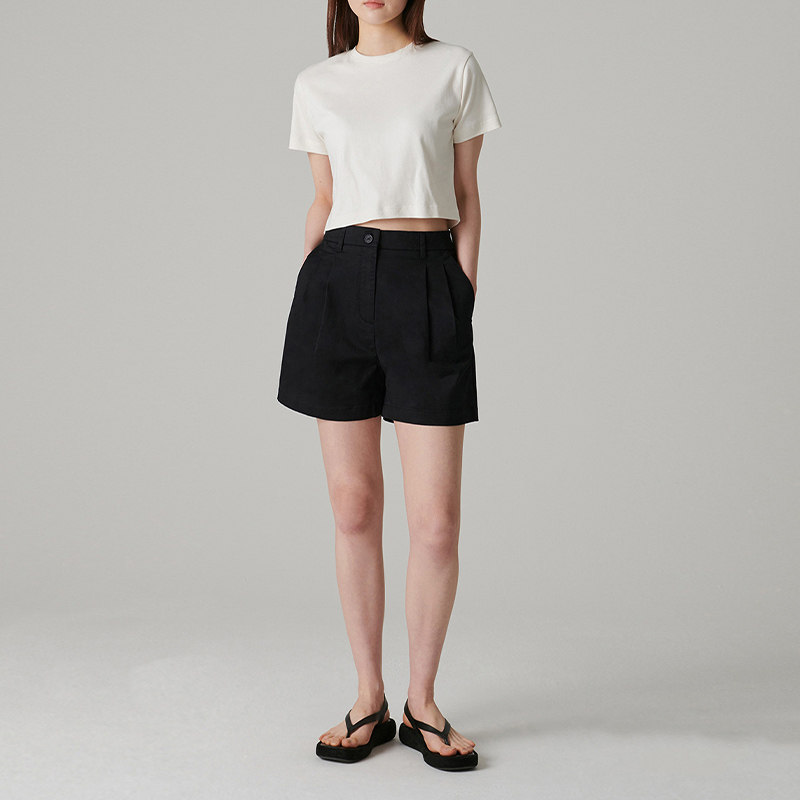 高腰显瘦三分休闲短裤女2024秋装质感甜酷风显高显腿长直筒阔腿裤,淘宝优惠券,粉丝福利购,淘宝优惠卷