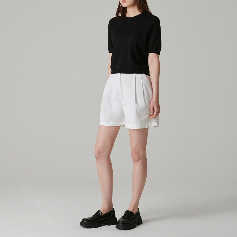 高腰显瘦三分休闲短裤女2024秋装质感甜酷风显高显腿长直筒阔腿裤,淘宝优惠券,粉丝福利购,淘宝优惠卷