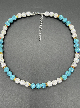 球星项链嘻哈彩色钻球饰品项链 jos alvarado necklaces Phieeieo