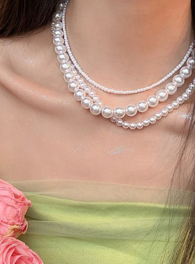 珍珠项链高级感轻奢颈链2024新款
