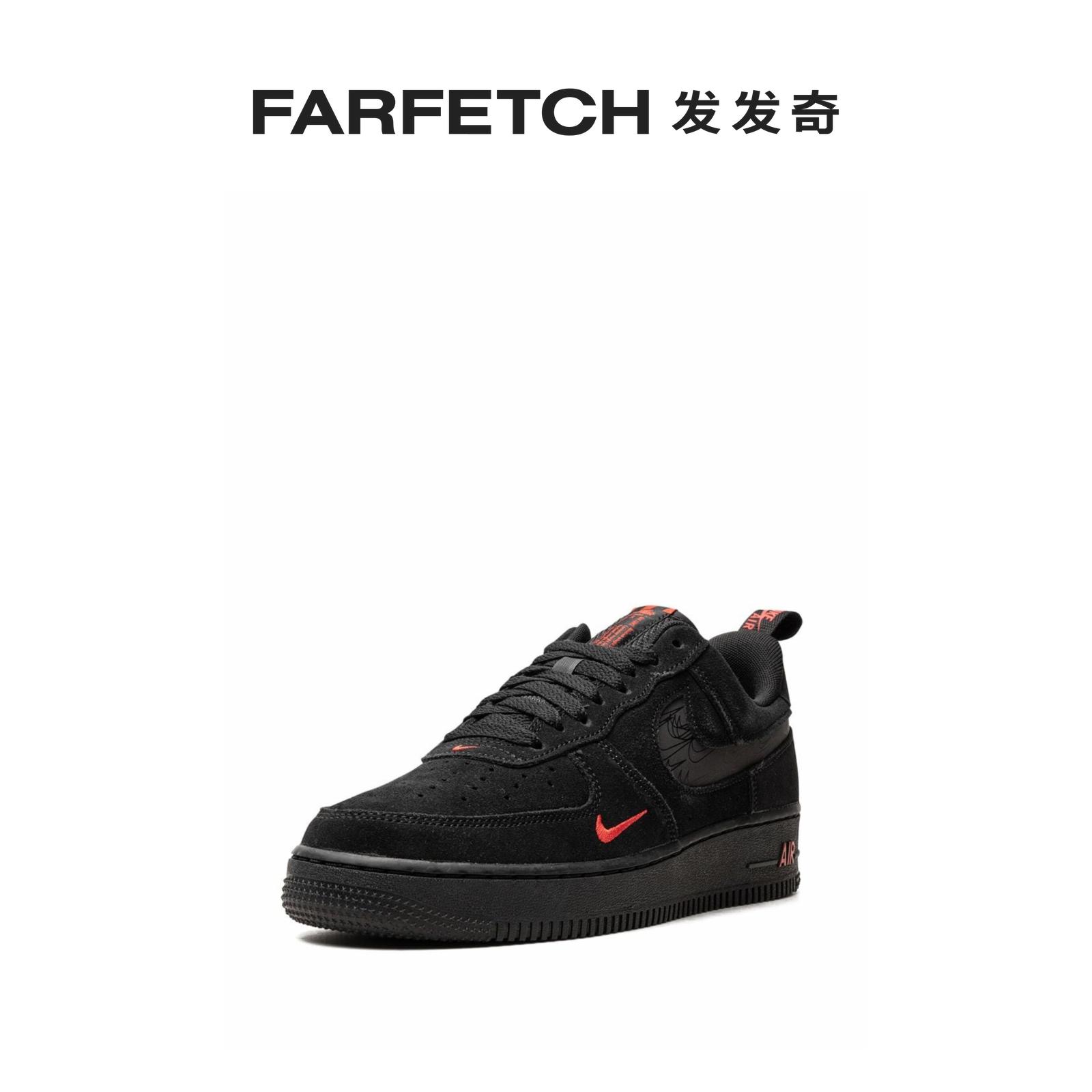 Nike耐克男女通用Air Force 1 Low Multi Swoosh Black/Crimso... - 图1