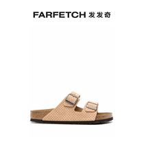 Birkenstock mens Arizona perforated suede leather sandals FARFETCH Fat Chic