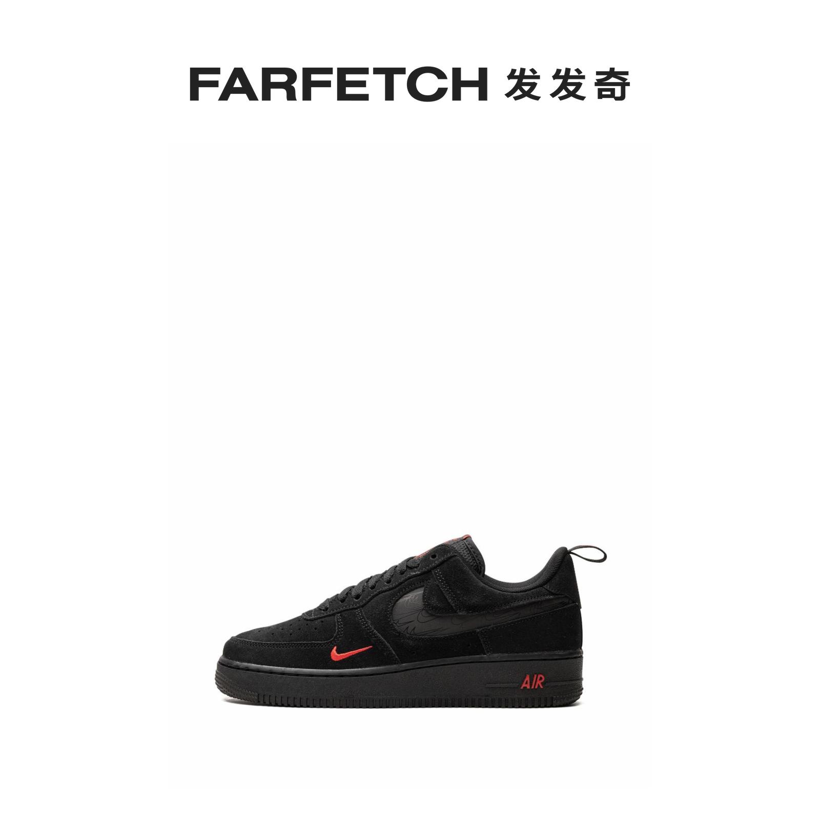 Nike耐克男女通用Air Force 1 Low Multi Swoosh Black/Crimso... - 图3